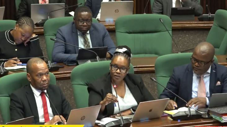 Acting Chief Executive of the Eswatini Communications Commission Fikile Gama responding to queries raised by the PAC and the AG.